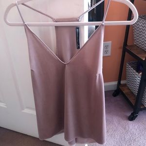 Abercrombie and Fitch velvet tank in rose